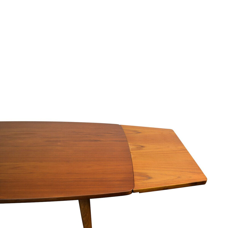 Vintage extendable dining table in teak by L. Chr. Larsen & Son