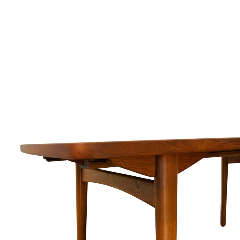 Table vintage extensible en teck par L. Chr. Larsen & Son