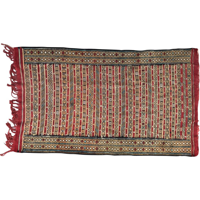 Tapis vintage Kilim du Maroc berbere