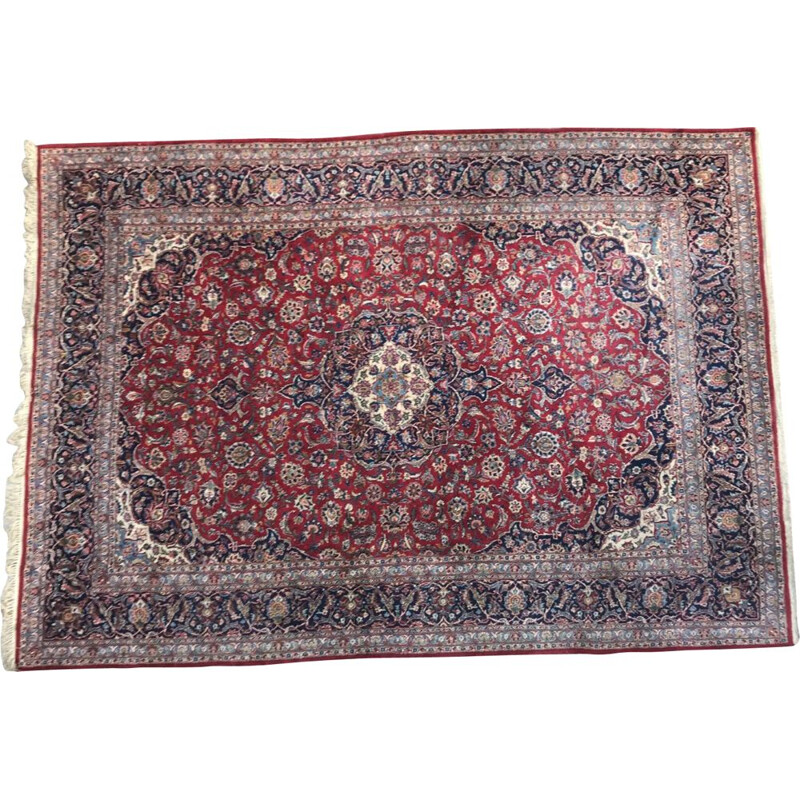 Vintage persian rug in wool and cotton 1970