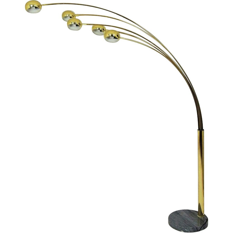 Vintage 5-arm floor lamp by Harvey Guzzini