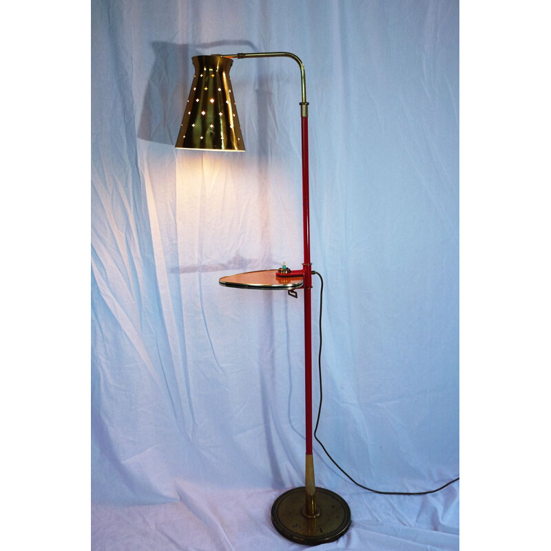 Vintage Duitse bronzen vloerlamp