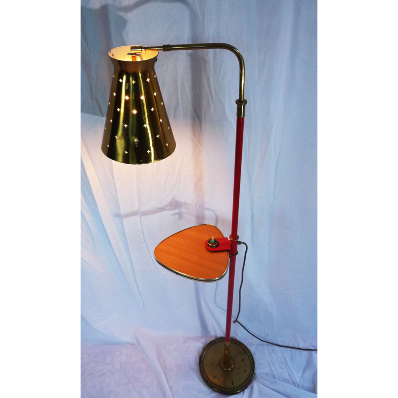 Vintage Duitse bronzen vloerlamp