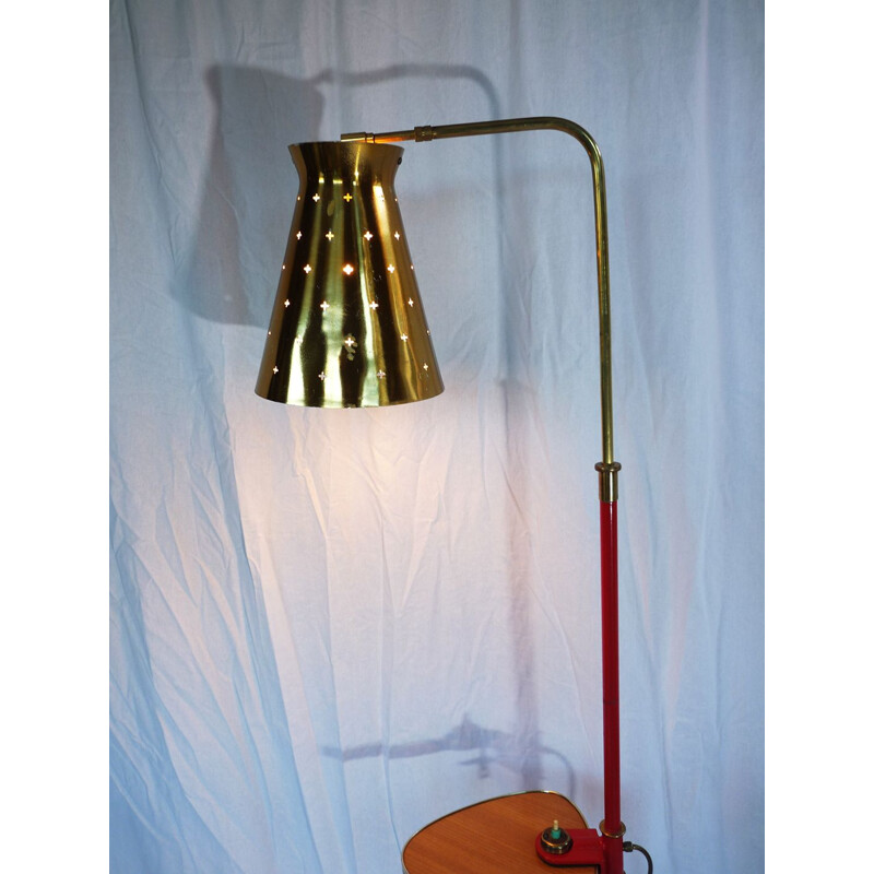 Vintage Duitse bronzen vloerlamp