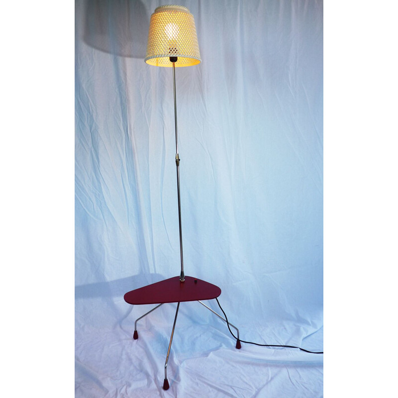 Vintage floor lamp with tablet