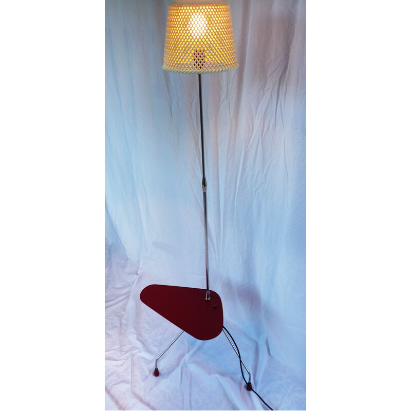 Vintage floor lamp with tablet