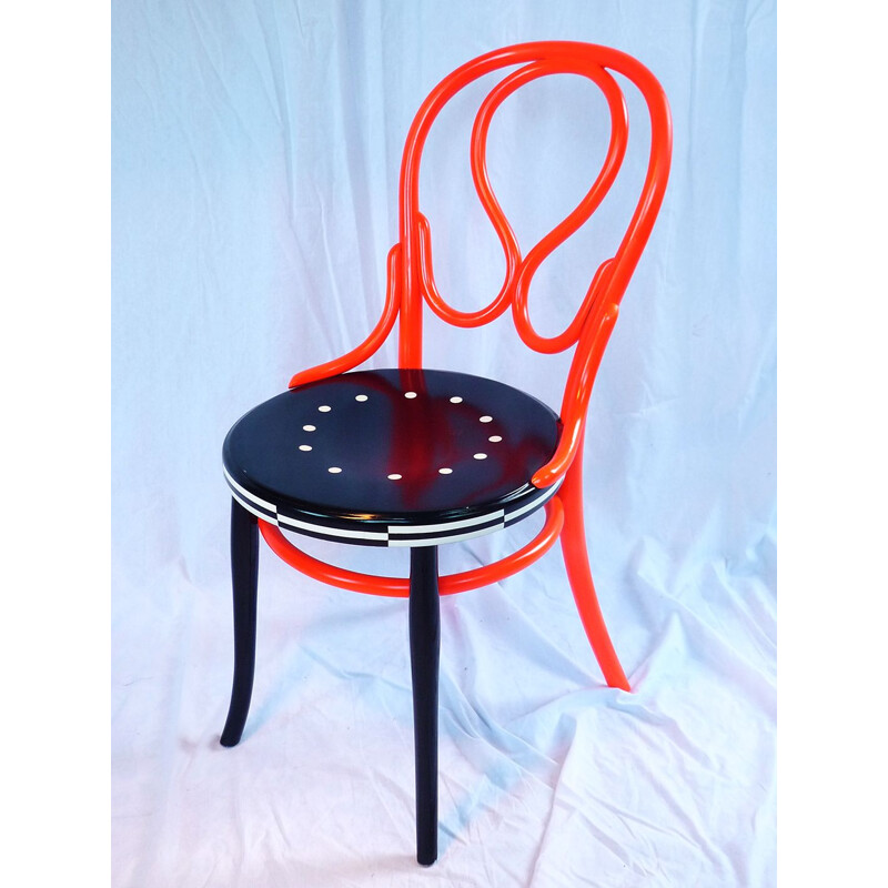 Vintage red chair by Thonet