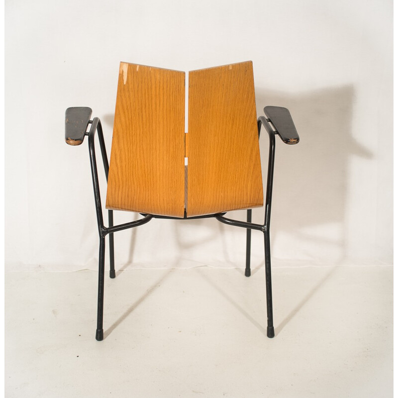 Armchair in wood and metal, Hans BELLMANN - 1950s