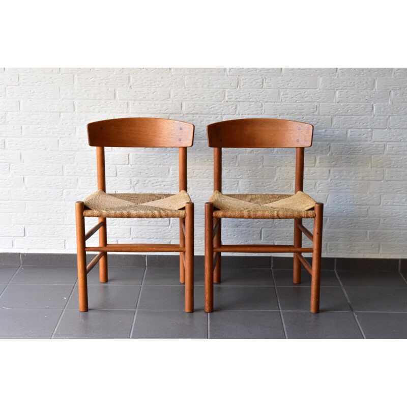 Vintage chair J39 in oak by Børge Mogensen for FDB Mobler