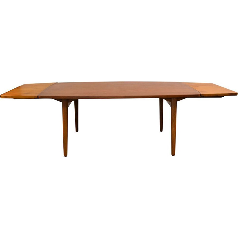 Vintage extendable dining table in teak by L. Chr. Larsen & Son