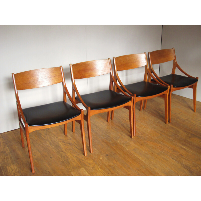 4 chairs in teak, Vestervig ERIKSEN - 1960s