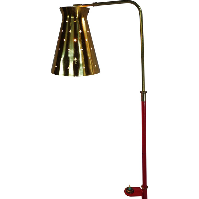 Vintage Duitse bronzen vloerlamp