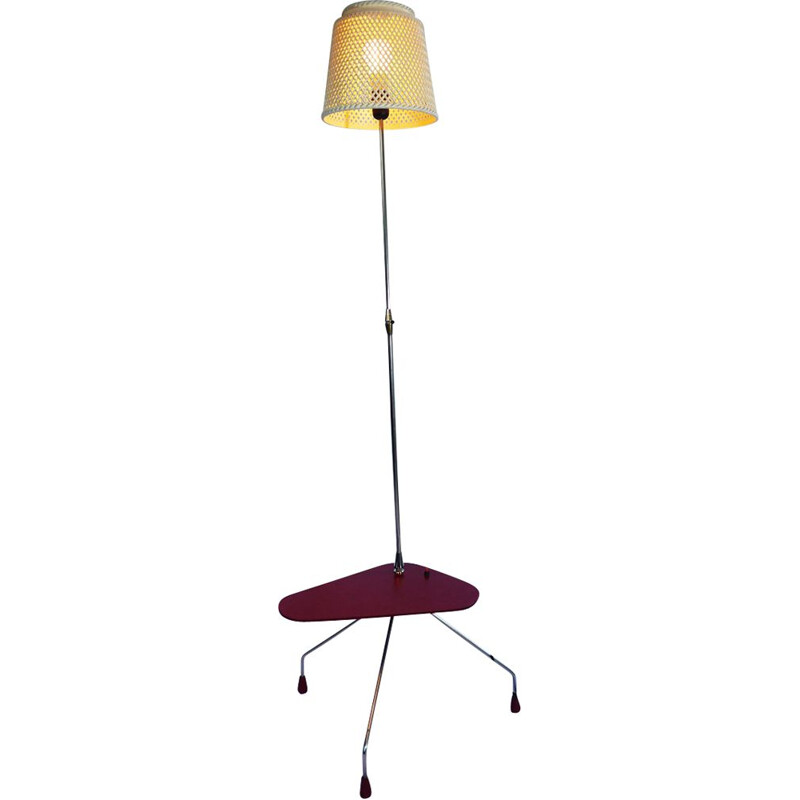 Vintage floor lamp with tablet