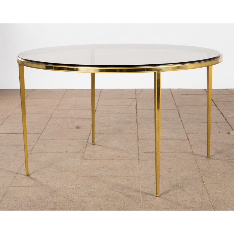 Vintage golden table in brass by Vereinigte Werkstätten 1960