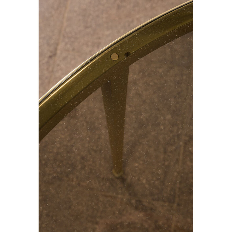 Vintage golden table in brass by Vereinigte Werkstätten 1960