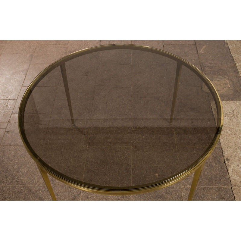 Vintage golden table in brass by Vereinigte Werkstätten 1960