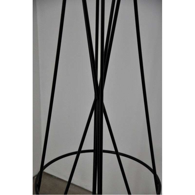 Vintage Astrobal coat rack by Roger Feraud in black metal