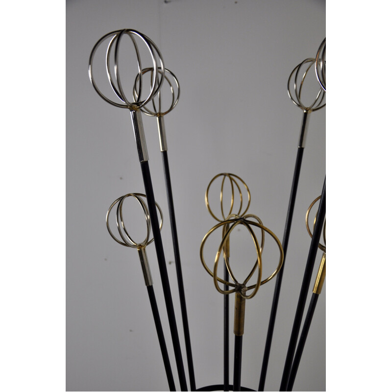 Vintage Astrobal coat rack by Roger Feraud in black metal