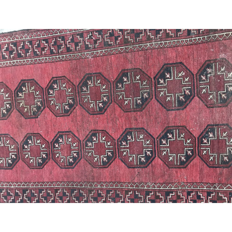 Vintage Afghan turkmen rug