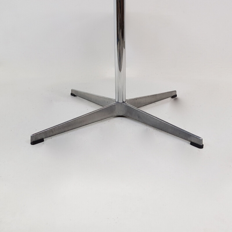 Vintage scandinavian table for Fritz Hansen in walnut and metal 1960