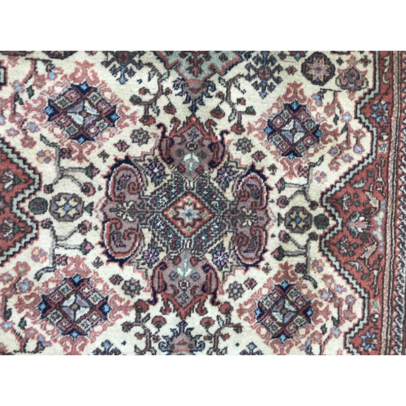 Vintage handmade Transylvania carpet in velvet and cotton