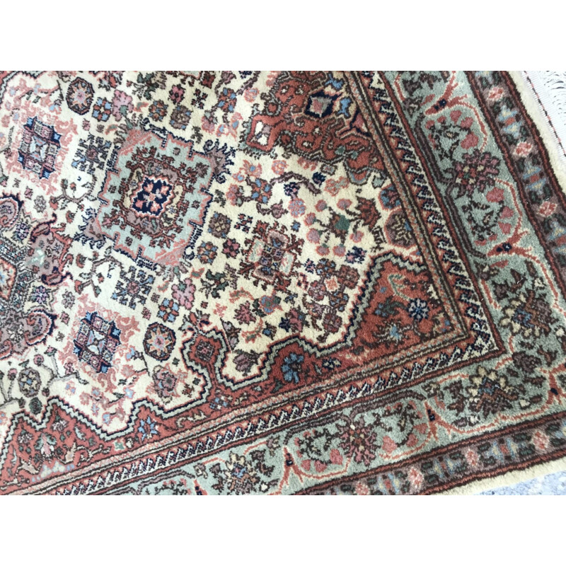 Vintage handmade Transylvania carpet in velvet and cotton