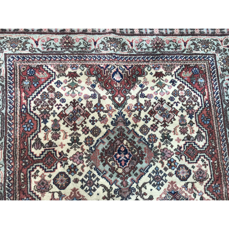 Vintage handmade Transylvania carpet in velvet and cotton