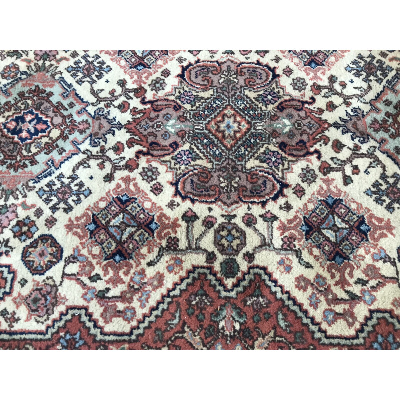 Vintage handmade Transylvania carpet in velvet and cotton