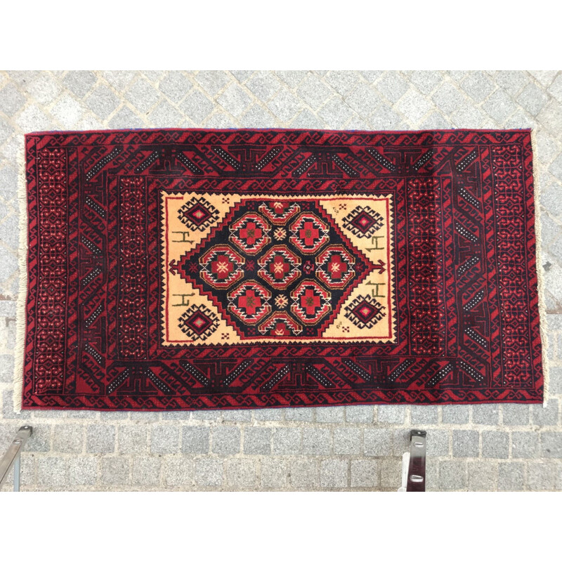 Tapis vintage Persan Belutch fait main