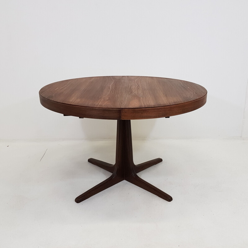 Table expandable Scandinavian vintage on mast - 1960