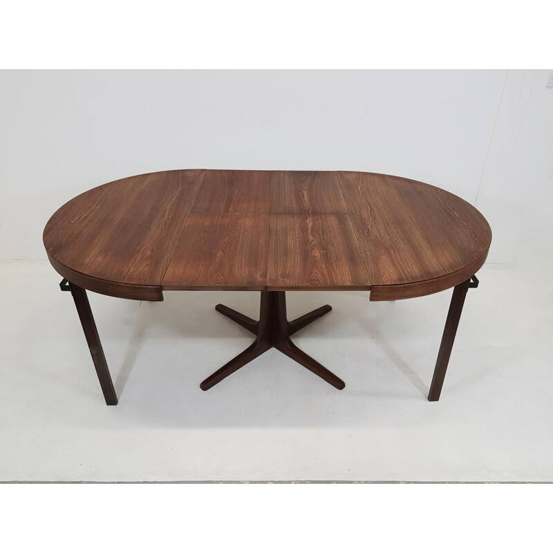 Table expandable Scandinavian vintage on mast - 1960