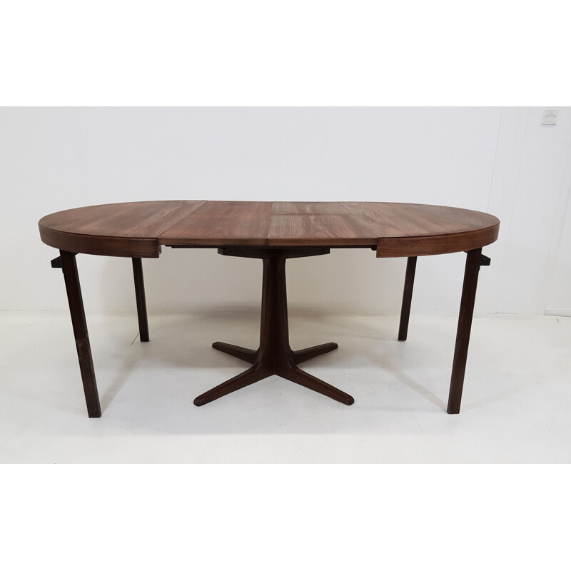 Table expandable Scandinavian vintage on mast - 1960