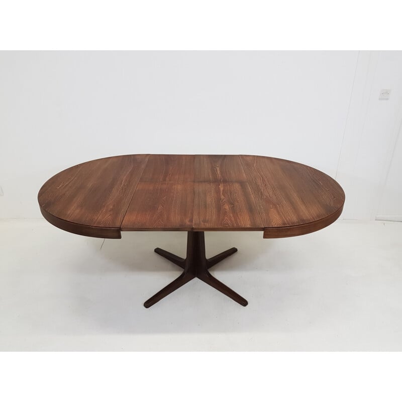 Table expandable Scandinavian vintage on mast - 1960