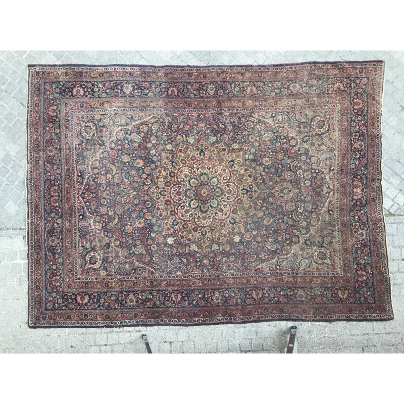 Large vintage Persian rug handmade