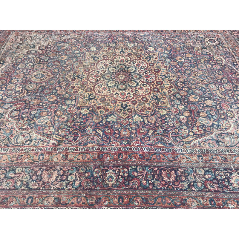 Large vintage Persian rug handmade