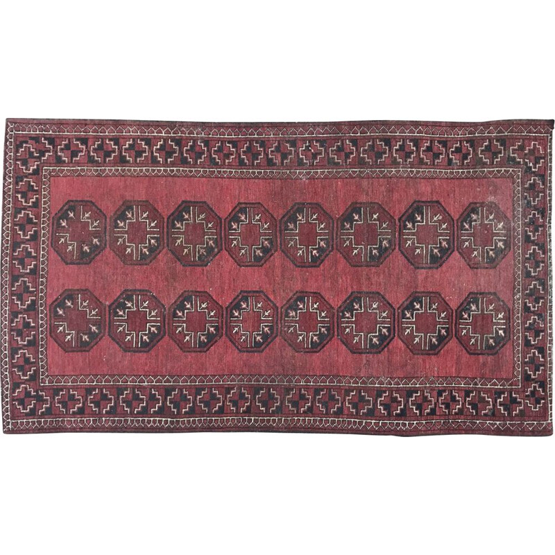 Vintage Afghan turkmen rug