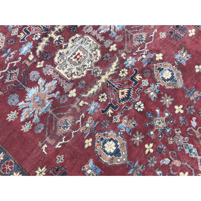 Large vintage afghan carpet