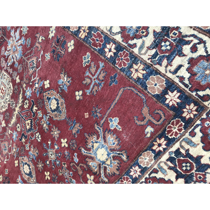 Large vintage afghan carpet