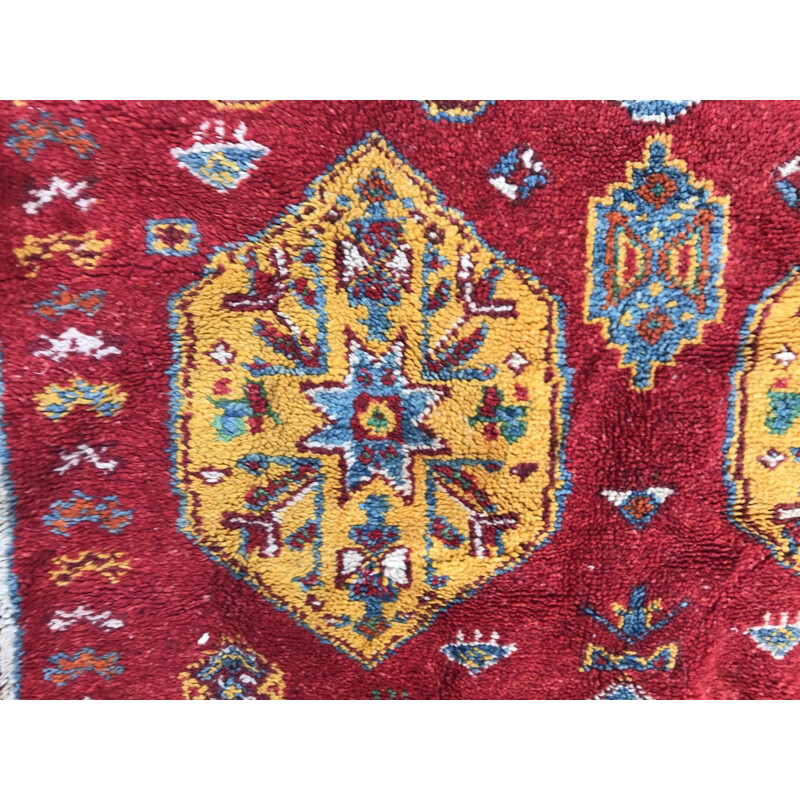 Red Moroccan carpet in wool