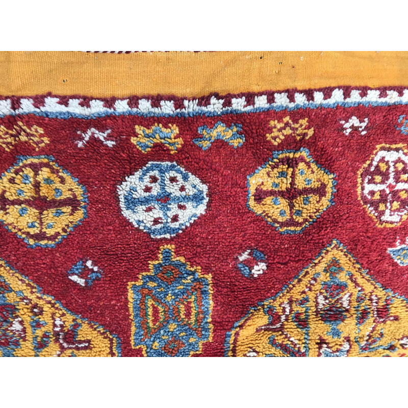 Red Moroccan carpet in wool