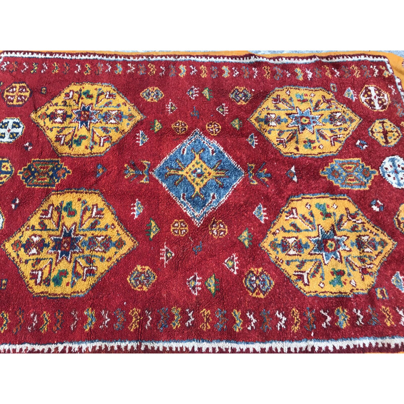 Red Moroccan carpet in wool