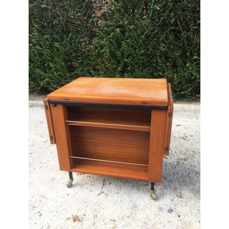 Vintage modular 3 in 1 dresser in wood and metal 1960