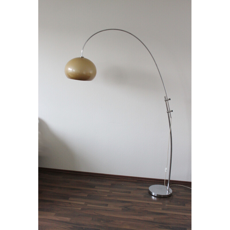 Lampadaire vintage allemand arc réglable en métal 1970