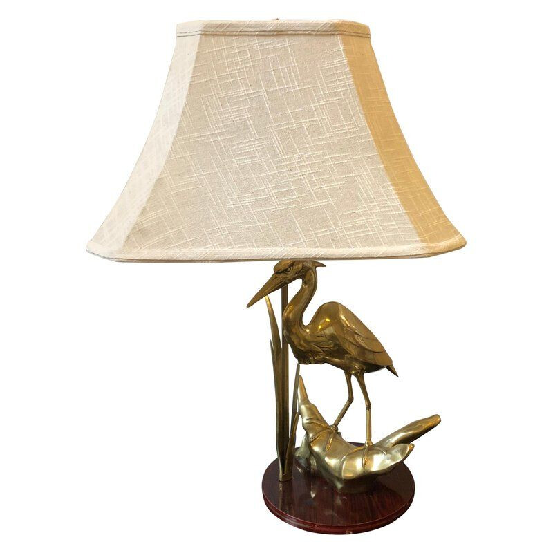 Vintage brass lamp by Hollywood Regency, Italy 1950