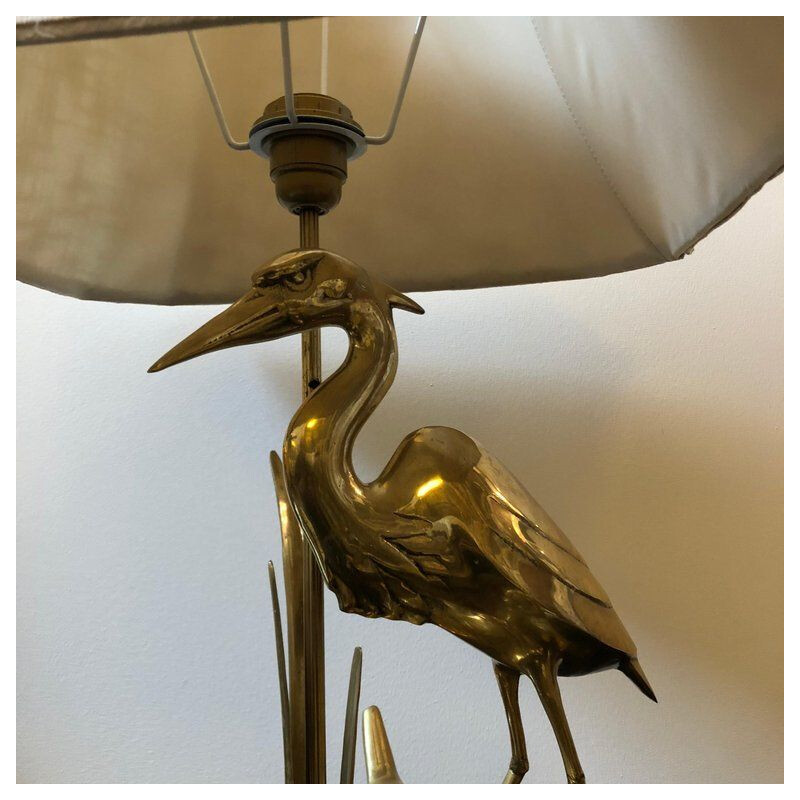 Vintage brass lamp by Hollywood Regency, Italy 1950