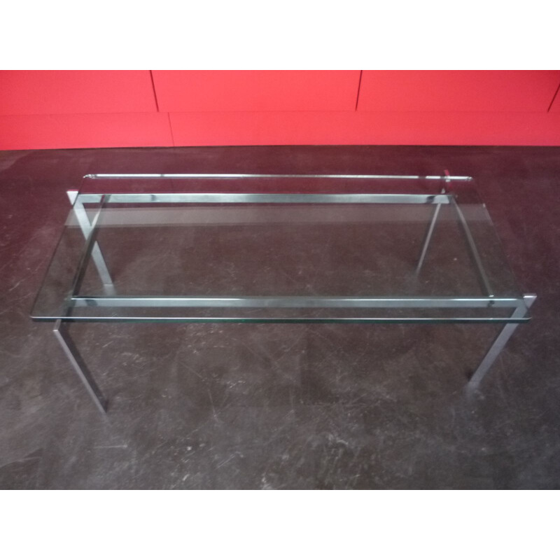 Vintage coffee table in chrome