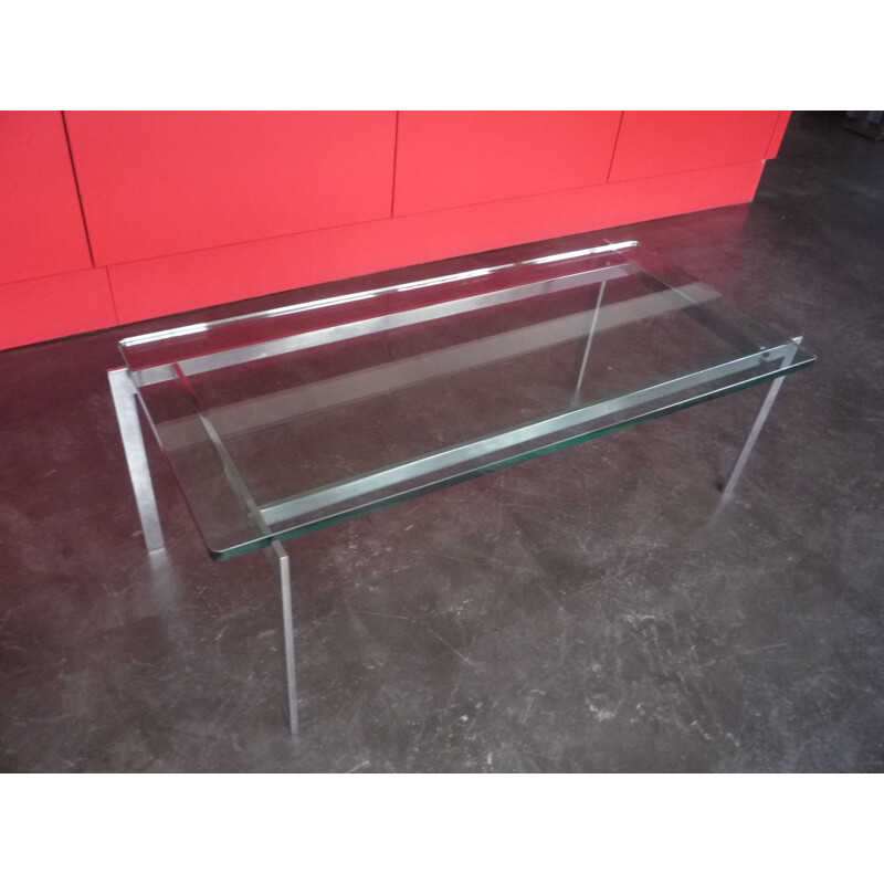 Table basse vintage en chrome