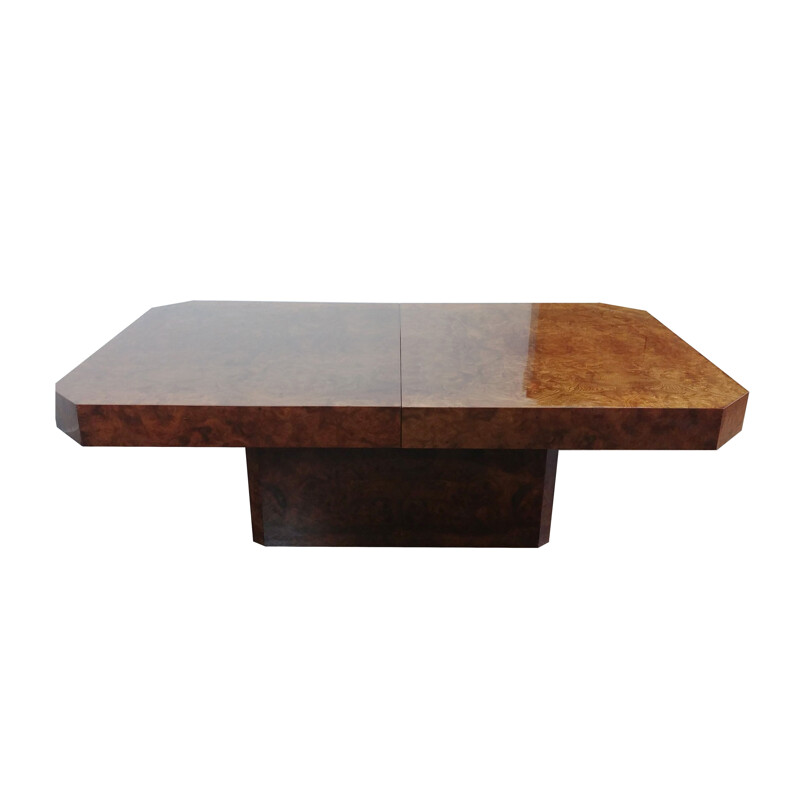 Vintage coffee table in walnut by Mario Sabot