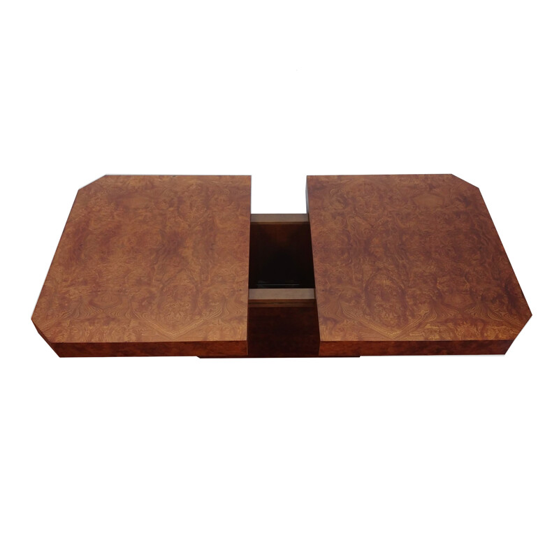 Vintage coffee table in walnut by Mario Sabot