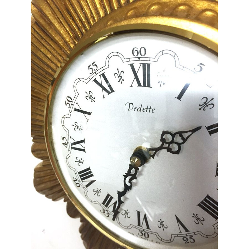 Horloge vedette vintage soleil